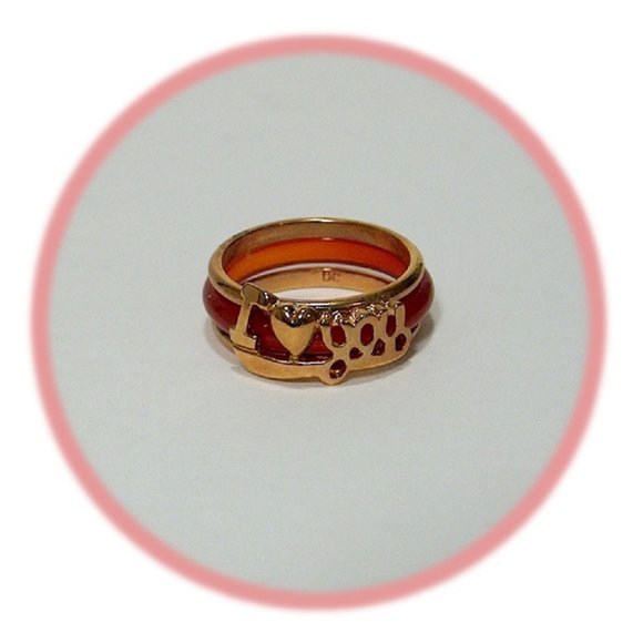 Valentine's Day Ring 18K Gold Plated I LOVE YOU Ring Nickle Free Size 7 - Picture 7 of 7